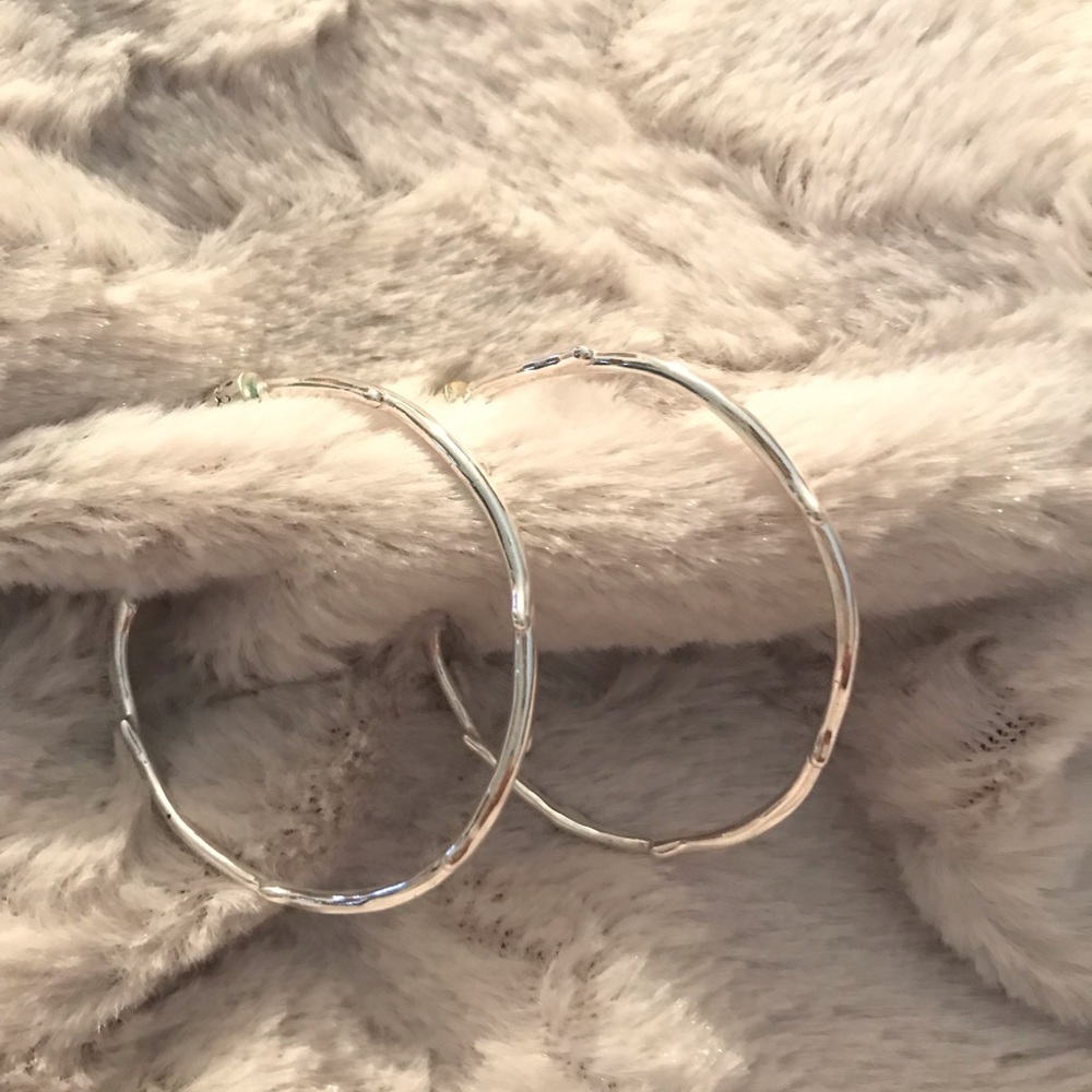 Chloe + Isabel Silvertone Branch Twig Hoops